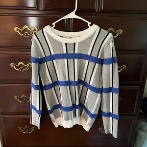 English Factory grid printed sweater